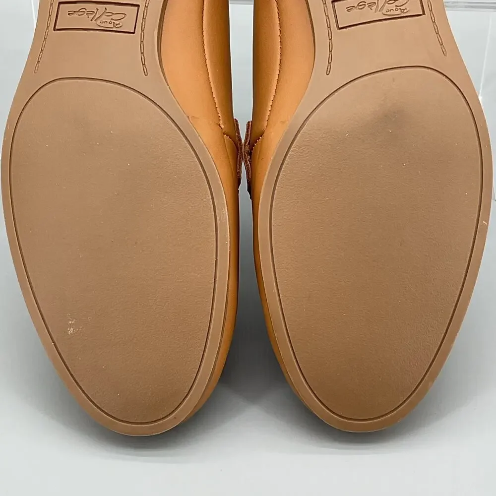 NEW Aqua College Women’s Waterproof Bossy Slip On Flat Loafers Tan Size 6.5M